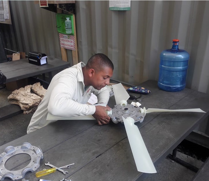 multiwing propeller adjustment